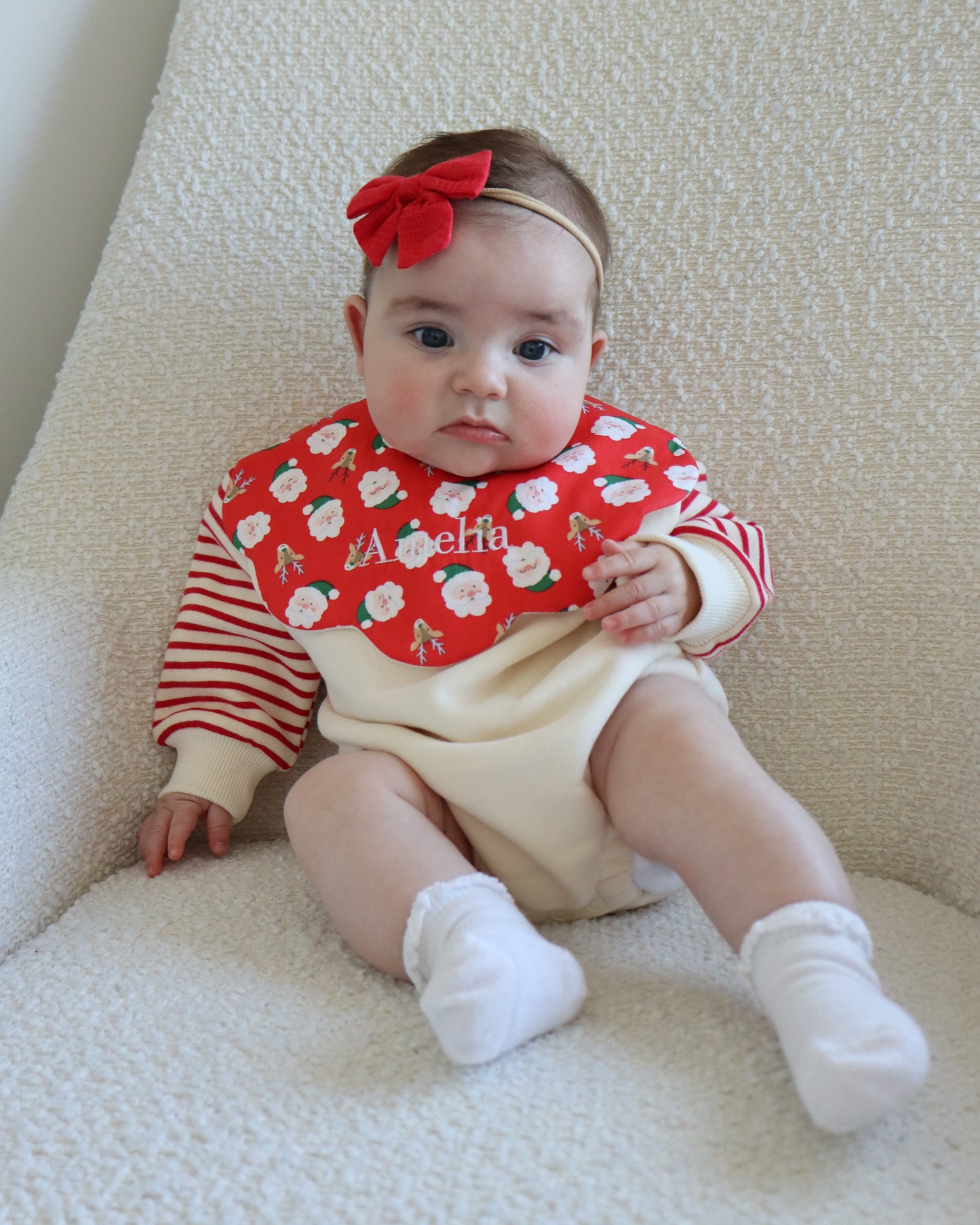 5-Layer Dribble Bib - Merry Red