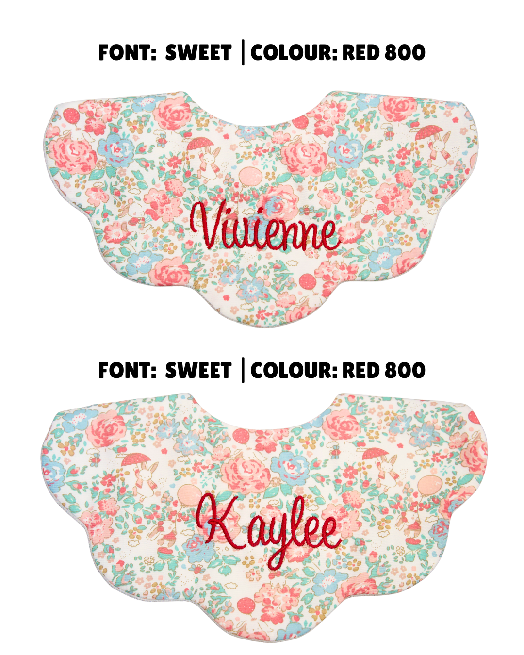 5-Layer Dribble Bib - Bunny Flowers