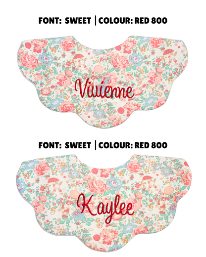 5-Layer Dribble Bib - Bunny Flowers