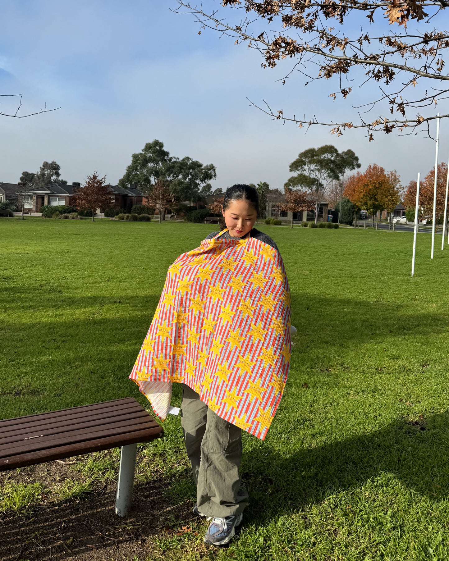 Organic Muslin Nursing Cover - Lucky Stars