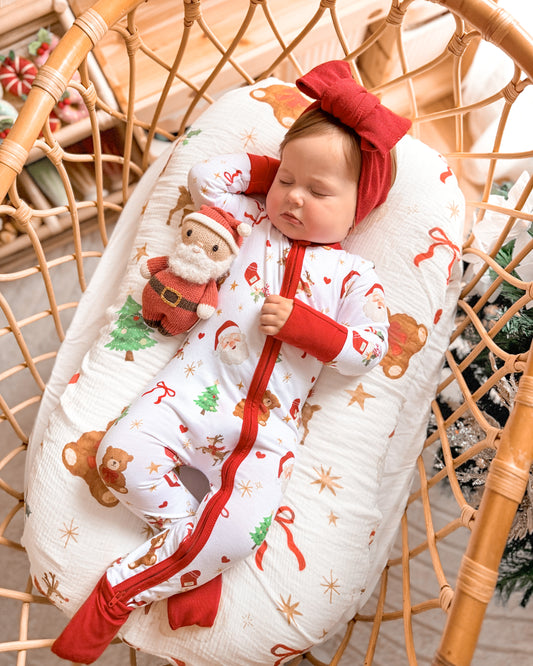 Aegi Zip Growsuit - Dear Santa (White) (PRE ORDER | MID OCTOBER)