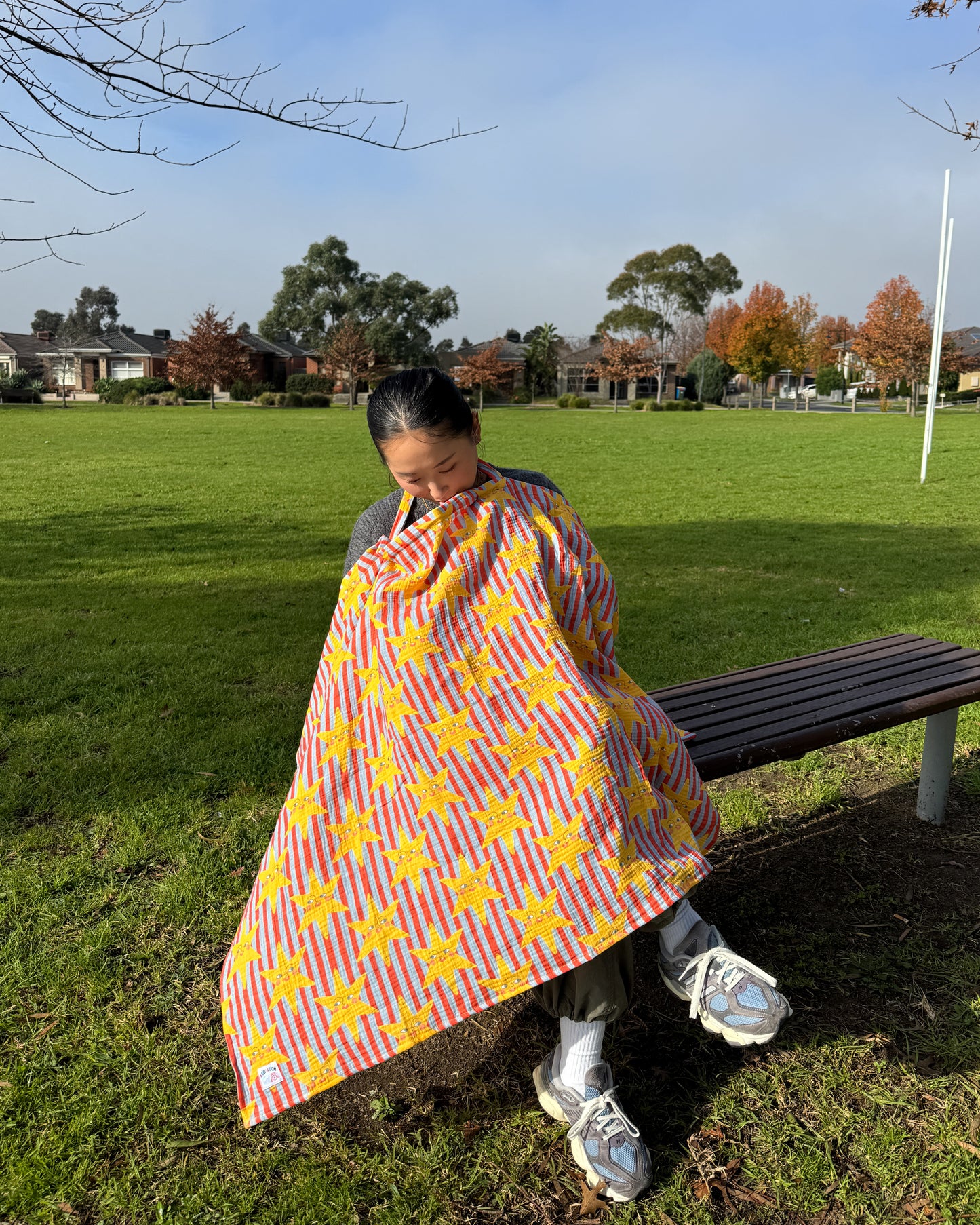 Organic Muslin Nursing Cover - Lucky Stars