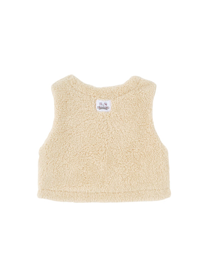 Teddy Fleece Vest - Cream