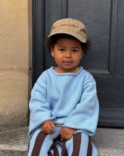 Stripe Knit Set - Blueberry Mocha