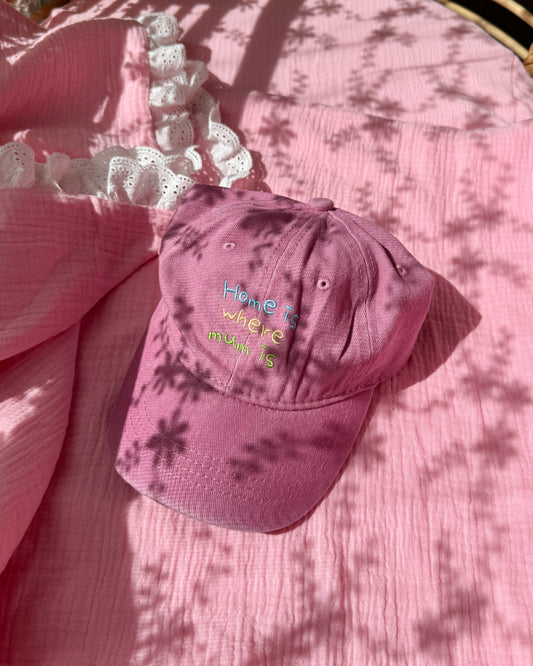 Kids Cap - Home Is Where Mum Is (Pink)