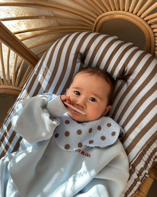 Organic Muslin Fitted Sheet - Blueberry Mocha