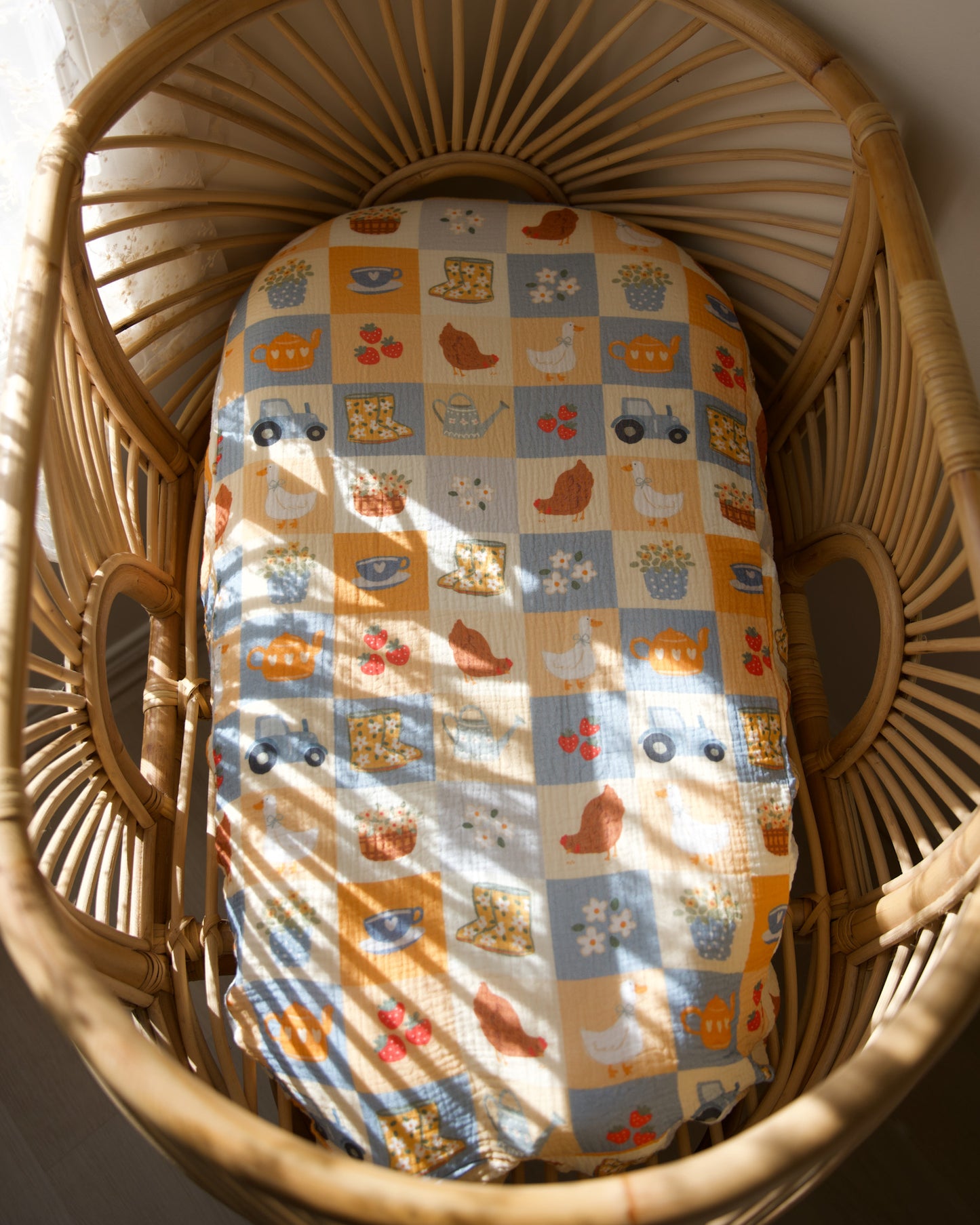 Organic Muslin Fitted Sheet - Bloom Barn