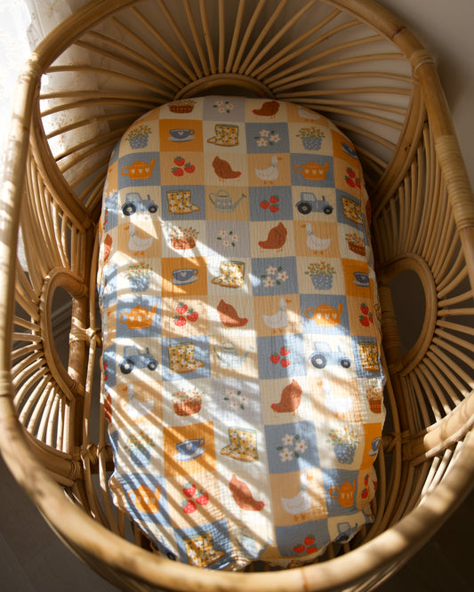 Organic Muslin Fitted Sheet - Bloom Barn