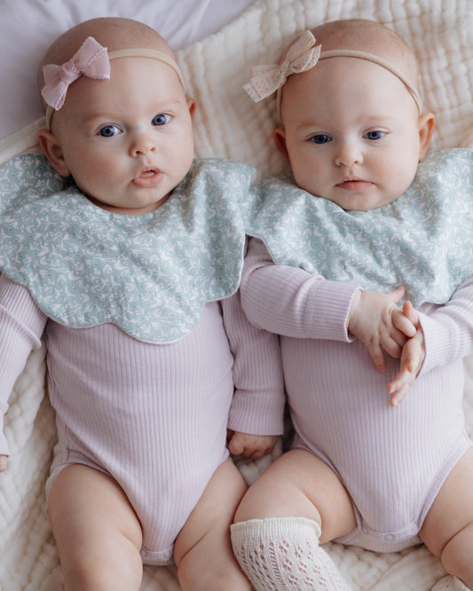 5-Layer Dribble Bib - Sage Florals