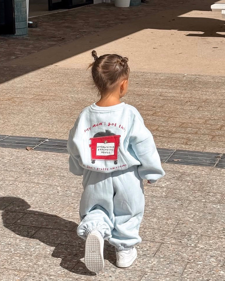 Be Cozy Not Nozey Tracksuit Set - Blue