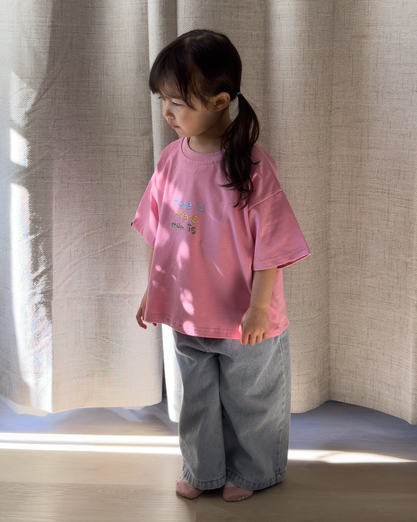 Signature Kids Tee - Home Is Where Mum Is / Pink (PRE ORDER | 21 AUGUST)