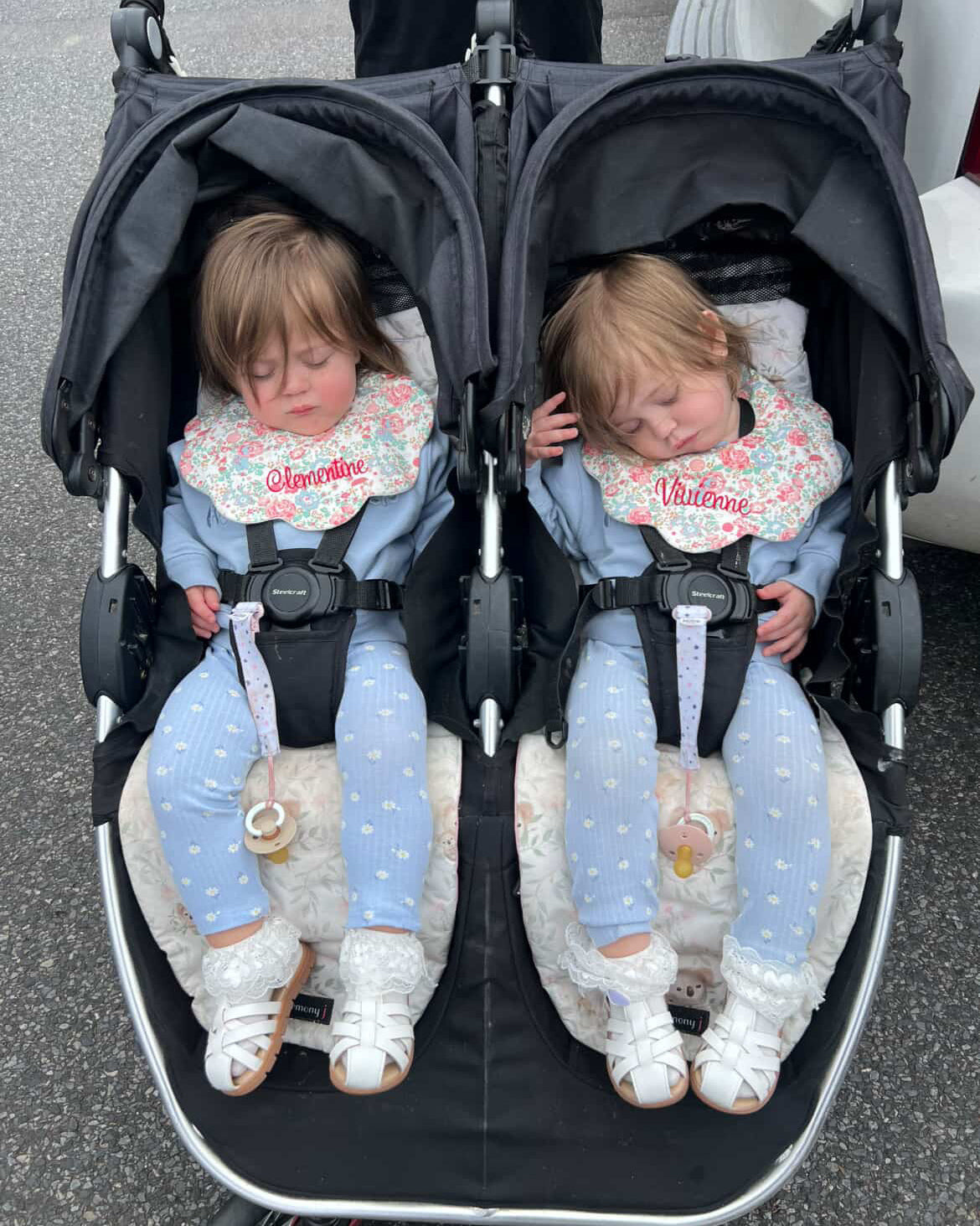 5-Layer Dribble Bib - Bunny Flowers