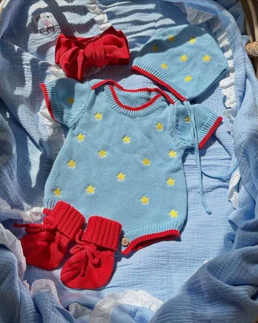 Knit Romper - Starry Pop
