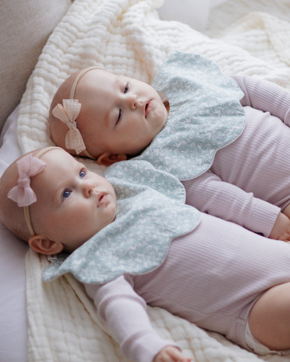 5-Layer Dribble Bib - Sage Florals