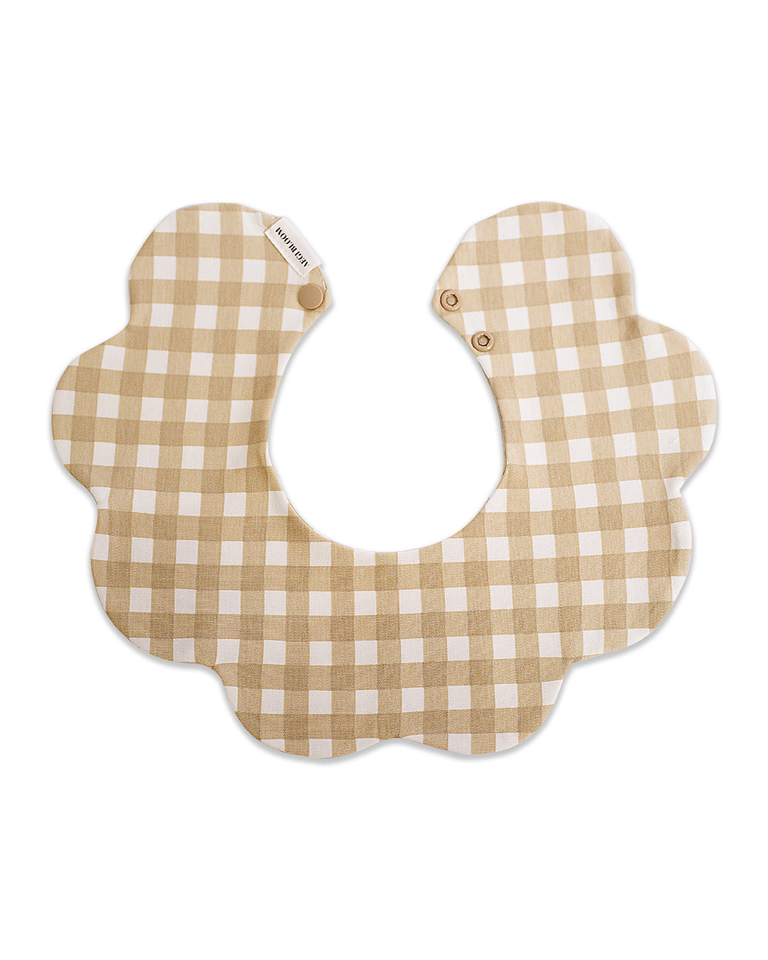 3- Layer Dribble Bib 3 - Brown Gingham