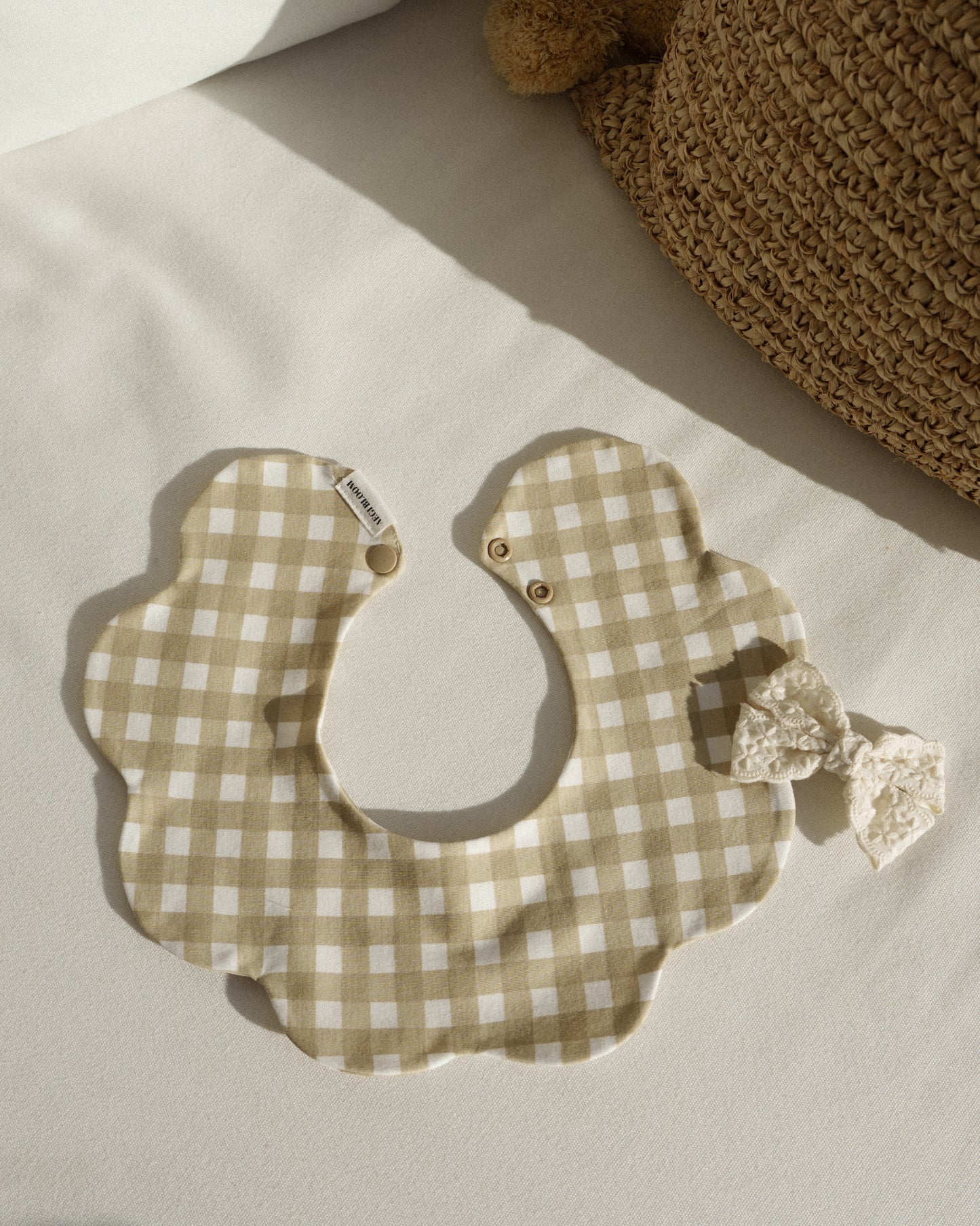 3- Layer Dribble Bib 3 - Brown Gingham