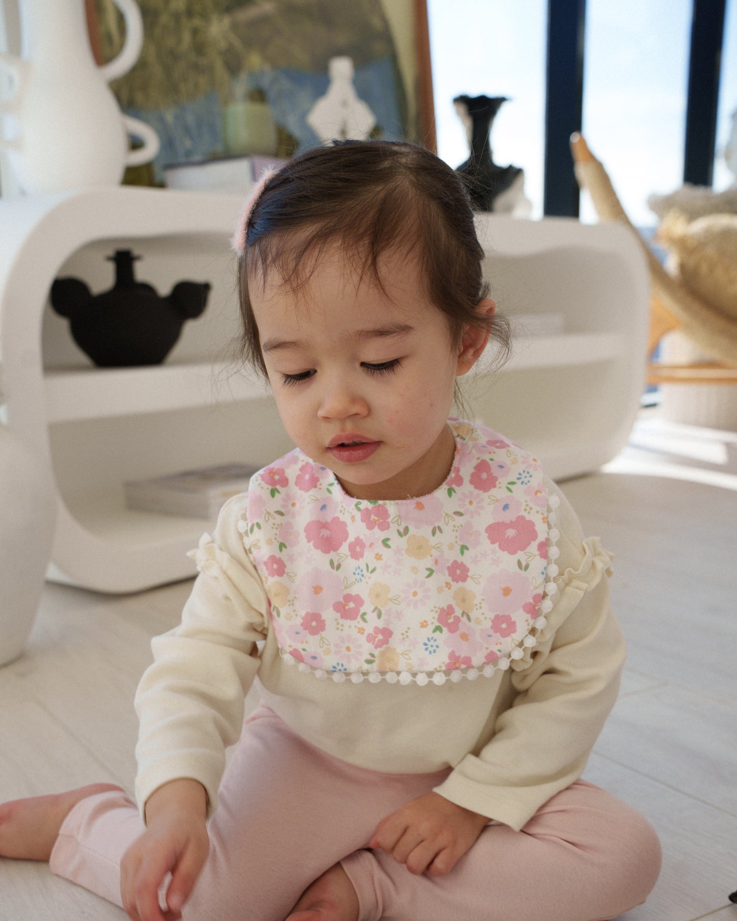 3-Layer Lace Bib - Flower Garden