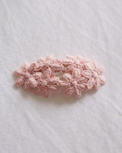 Floral Lace Clip 2pc Set - Soft Pink