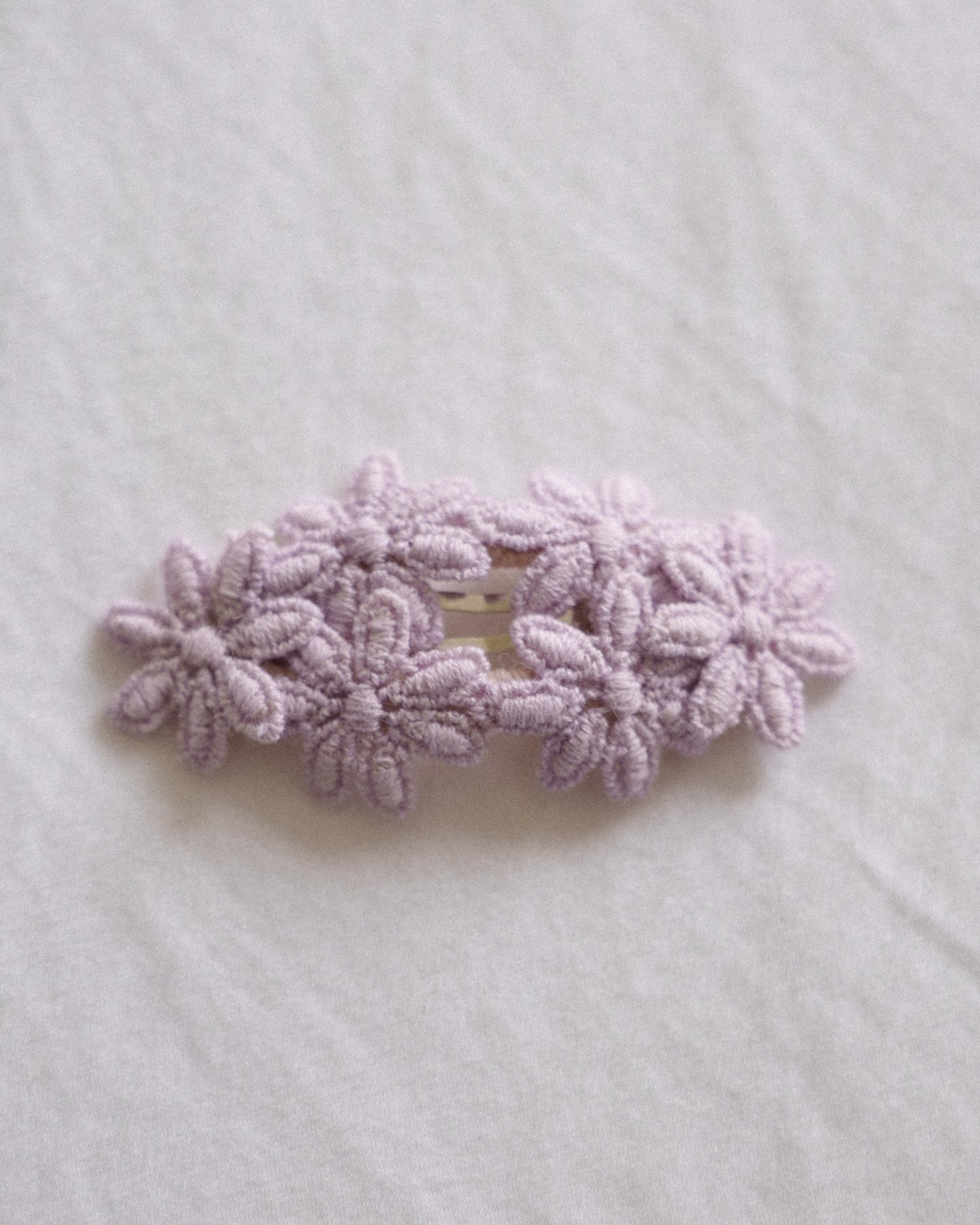 Floral Lace Clip 2pc Set - Lilac