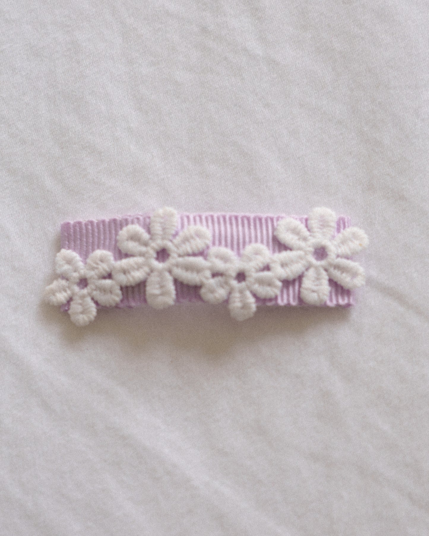 Floral Lace Clip 2pc Set - Lilac