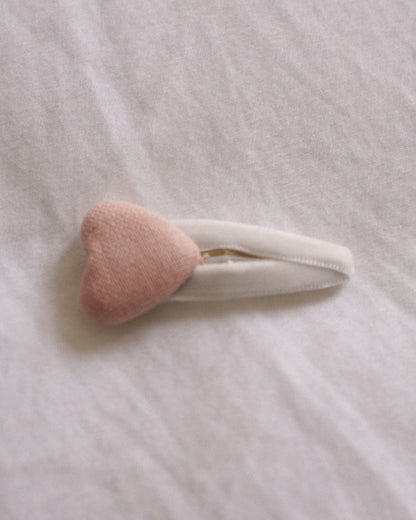 Vintage Lace Bow 4pc Clip Set - Pink