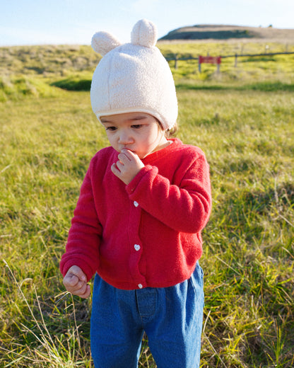 Mochi Knit Cardigan - Red