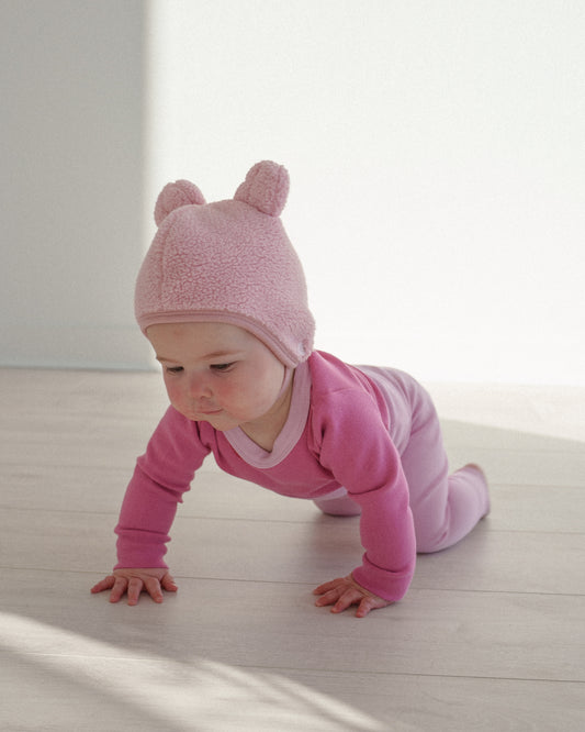 Teddy Bear Bonnet - Pink