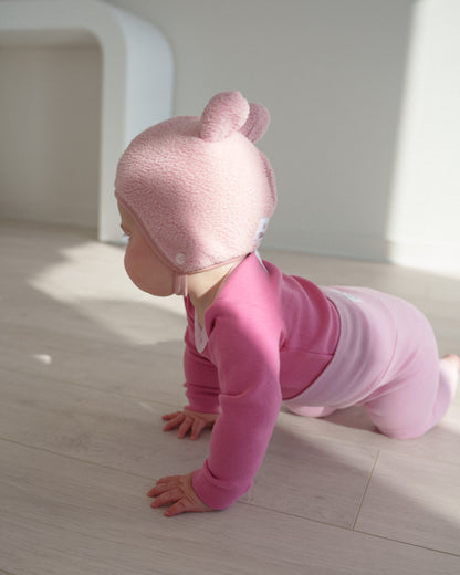 Teddy Bear Bonnet - Pink