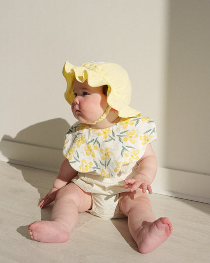 5-Layer Dribble Bib - Yellow Florals
