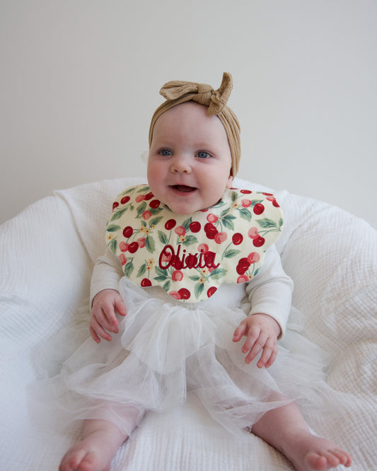 5-Layer Dribble Bib - Cherries