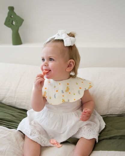 Organic Muslin 7-Layer Dribble Bib - Ditsy Florals