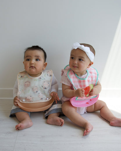 Food Catcher Bib - Cherries