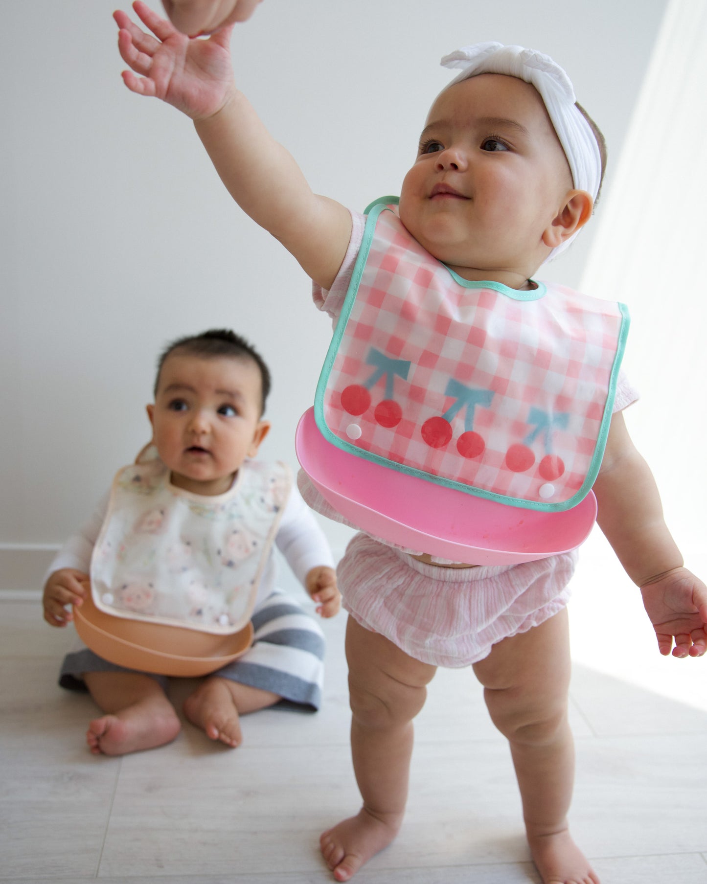 Food Catcher Bib - Cherries