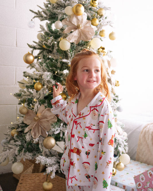 Kids Dear Santa PJs Set - Long Sleeves (PRE ORDER | MID OCTOBER)