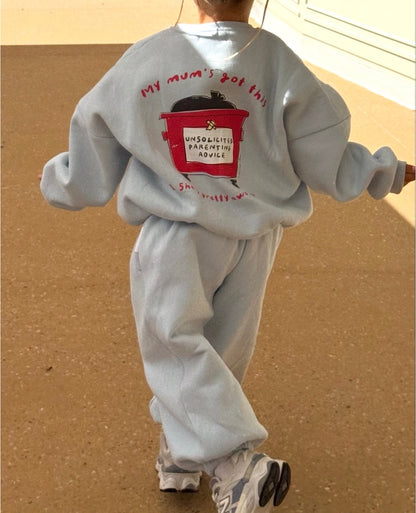 Be Cozy Not Nozey Tracksuit Set - Blue