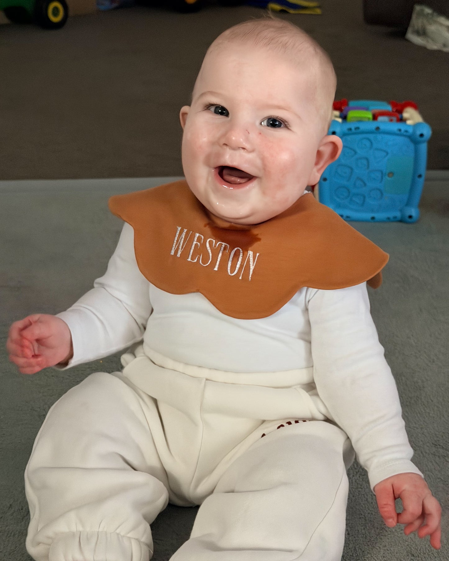 3- Layer Dribble Bib - Brown