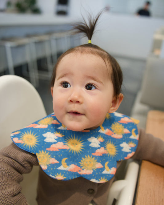 Organic Muslin 7-Layer Dribble Bib - Golden Hour