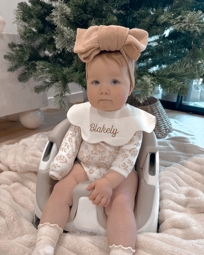 3- Layer Dribble Bib - Beige