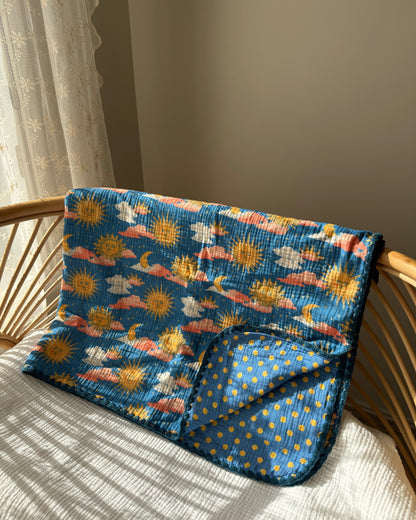 Reversible Organic Muslin Blanket - Golden Hour