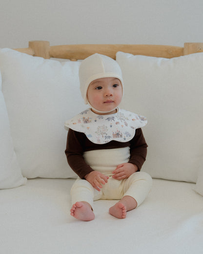 3- Layer Dribble Bib - Animal Castle