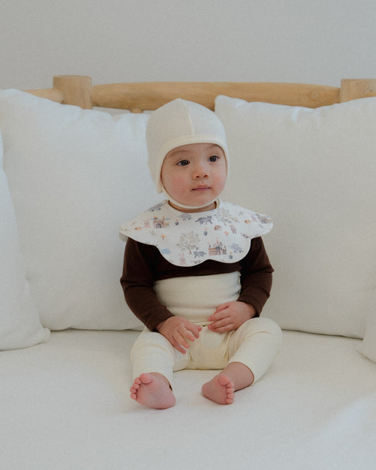 3- Layer Dribble Bib - Animal Castle