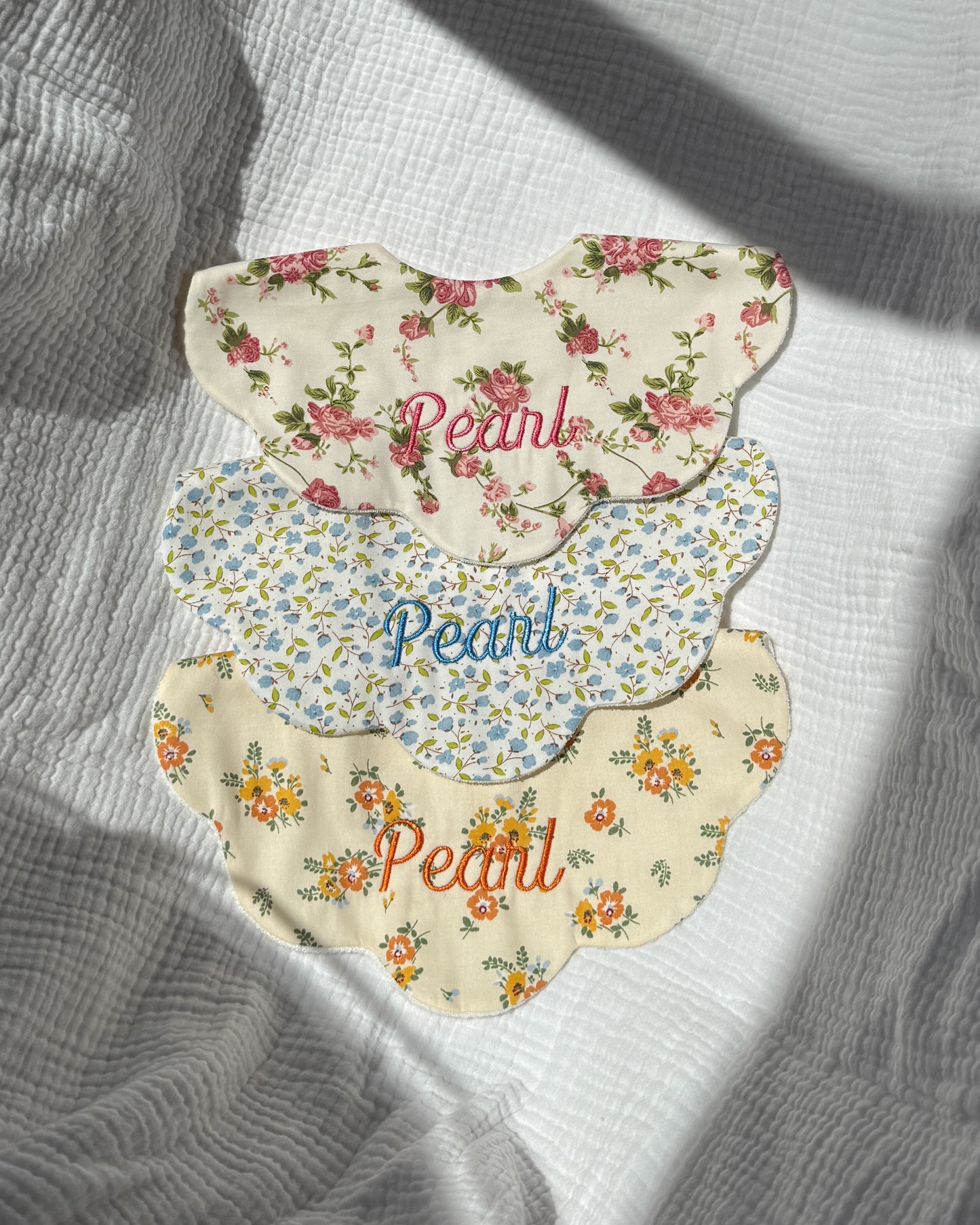 5-Layer Dribble Bib - Vintage Rose