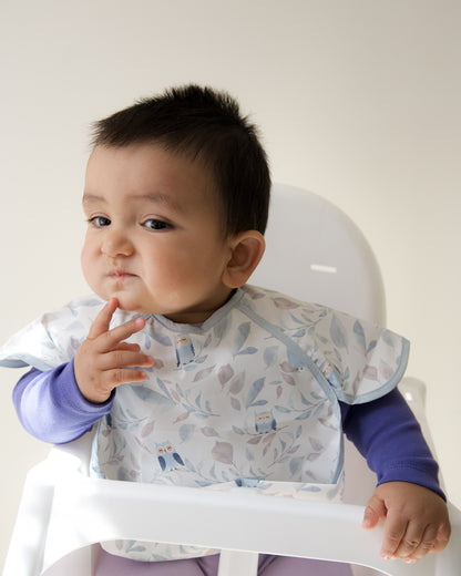 Waterproof Coverall Smock Bib Short Sleeves - Owls