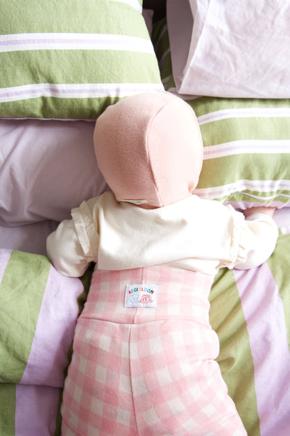 Tummy Comfort Gingham Flare Leggings - Pink