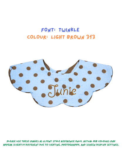 Organic Muslin 7-Layer Dribble Bib - Blueberry Mocha