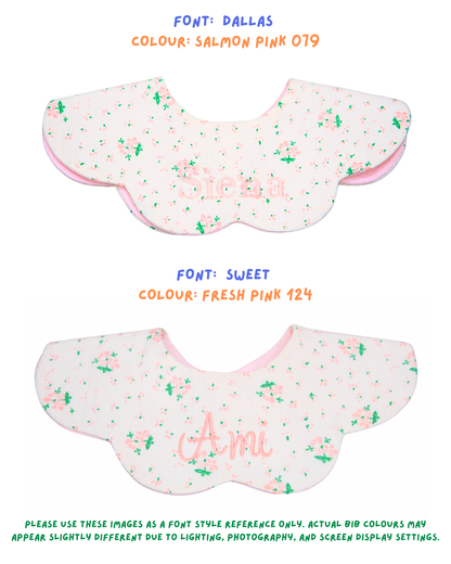 Organic Muslin 7-Layer Dribble Bib - Pink Florals