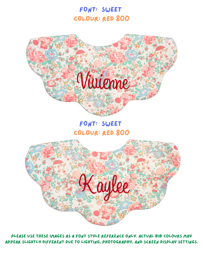 5-Layer Dribble Bib - Bunny Flowers