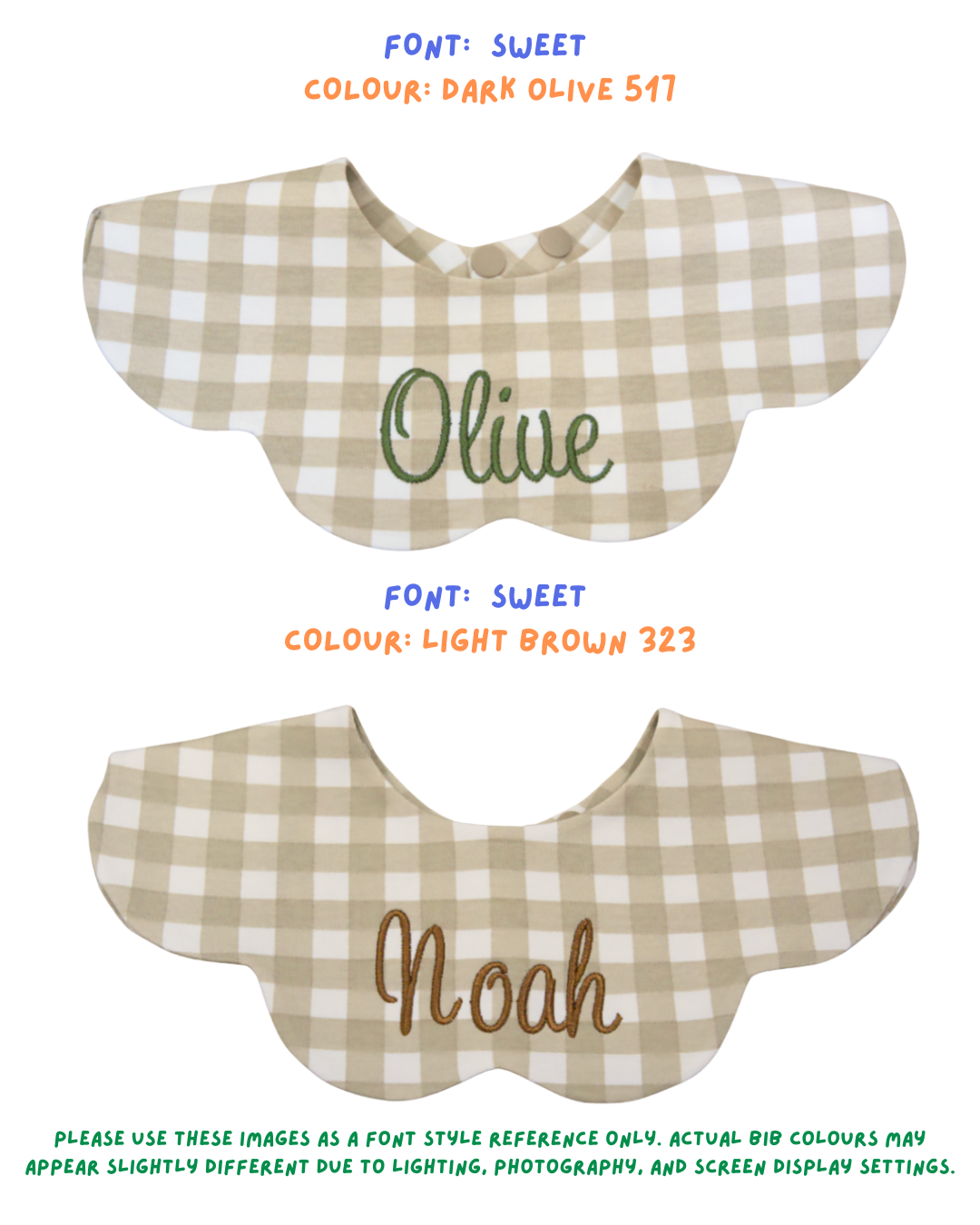 3- Layer Dribble Bib - Brown Gingham