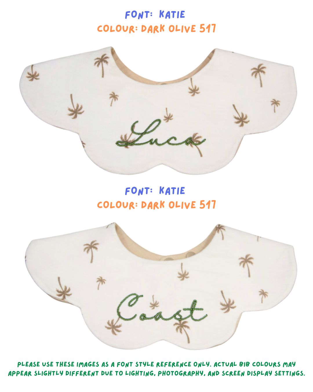 Organic Muslin 7-Layer Dribble Bib - Palm Trees
