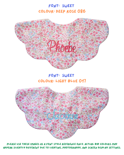 5-Layer Dribble Bib - Pink Florals